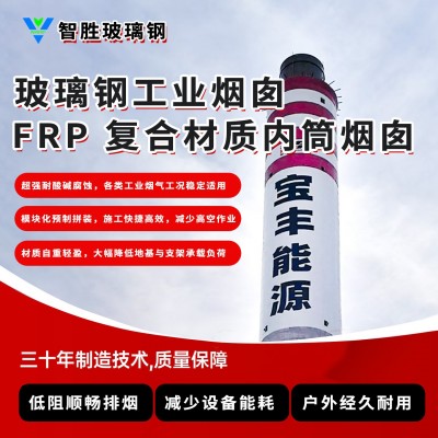大型玻璃钢烟囱 户外工业排烟设备 分段式高耐温工业内筒烟囱