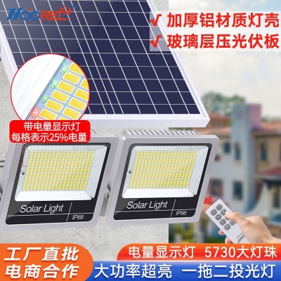 太阳能投光灯led一拖二户外泛光灯聚宝盆铝材质路灯专利设计超亮