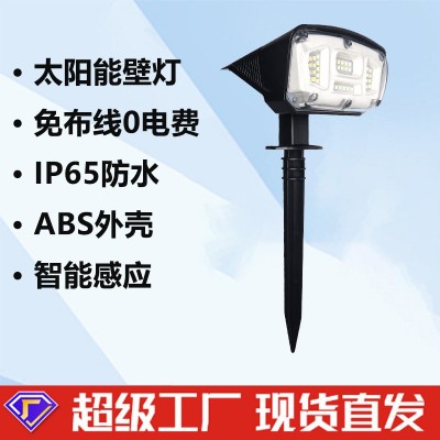 跨境户外太阳能地插灯庭院景观灯别墅花园园艺亮化灯投影灯