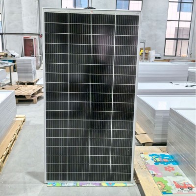 单晶18V36v200W350W太阳能光伏发电板离网储能供电系统外贸光伏板