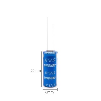 捷容 JIERONG 2.7V3.3F 全新超级法拉电容器 体积 8x20mm