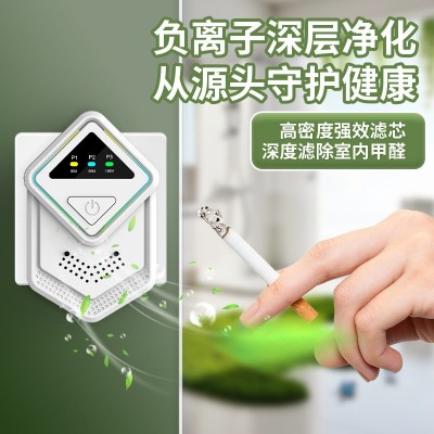 2026款跨境直插款三档调节家用小型负离子发生器小夜灯空气净化器